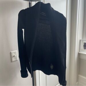 Black Open-Front Sweater